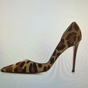 Christian Louboutin Pony Hair Dark Leopard Iriza 100 pumps. Size 10 IT40